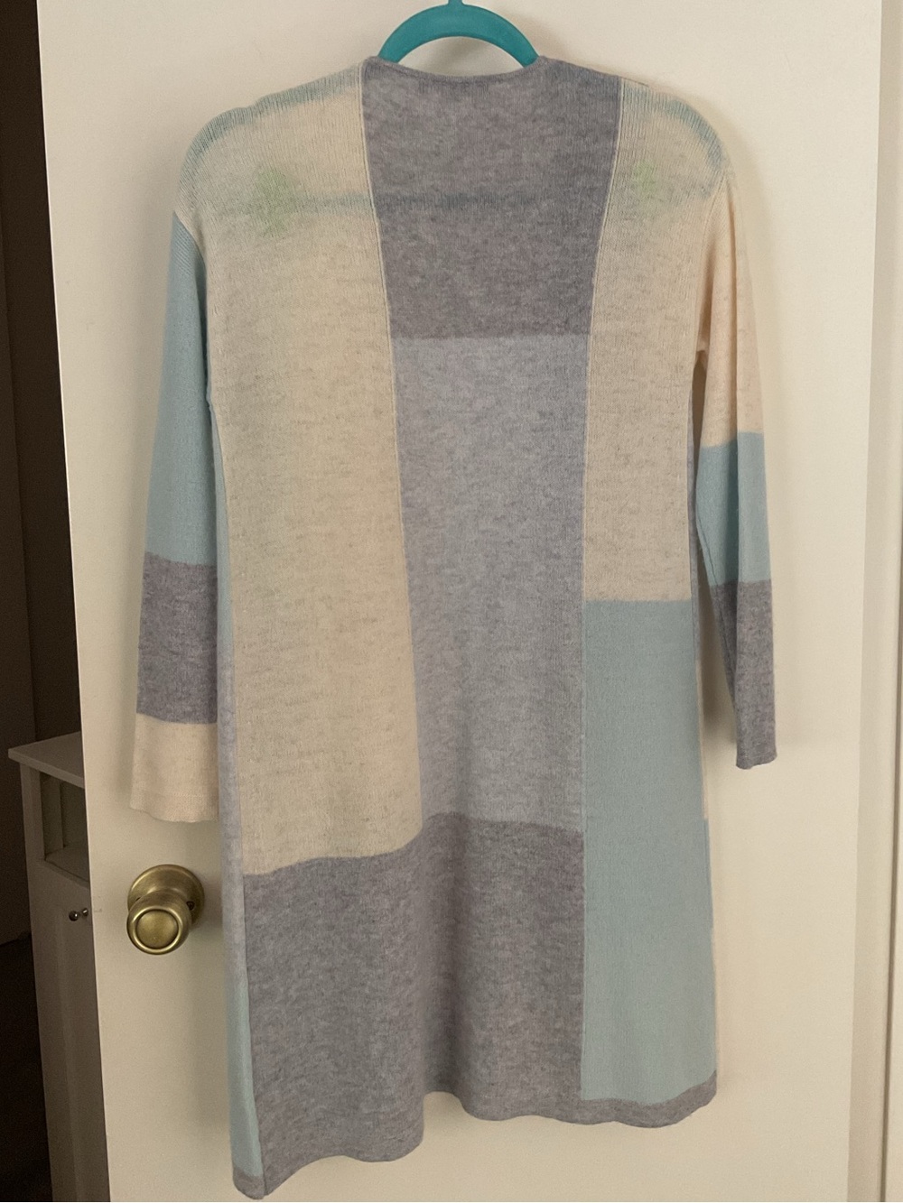 Cashmere Colorblock Open-Front Cardigan - Picture 5 of 5